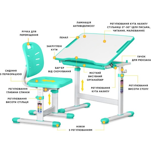 Фото - Комплект мебели школьный Evo-kids Evo-06 Ergo Z
